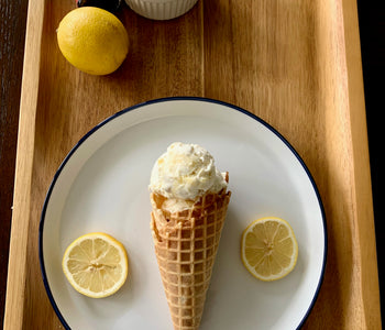 No-Churn Lemon Curd Vanilla Bean Ice Cream