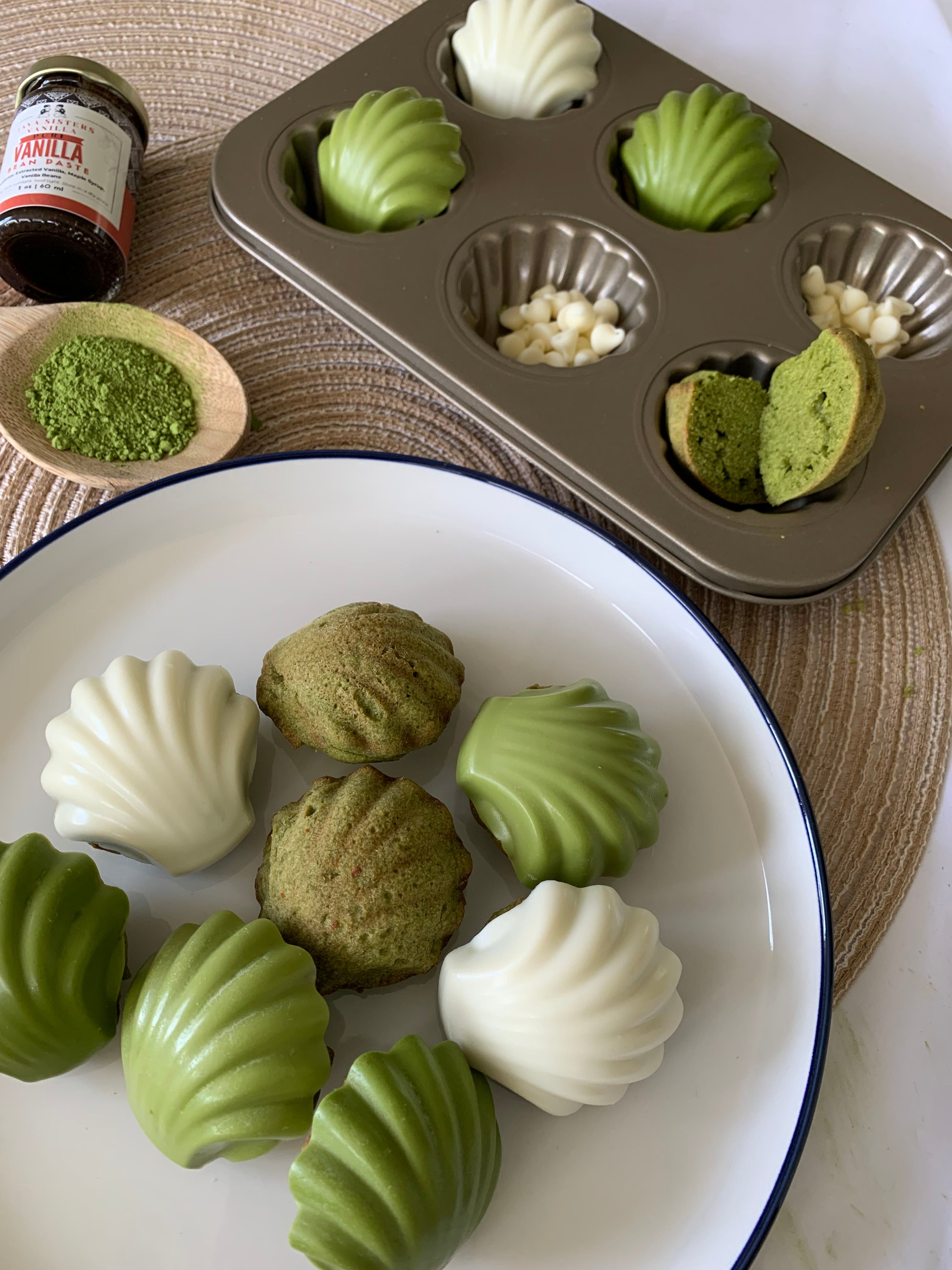 Brown Butter Matcha Madeleines – Java Sisters Vanilla