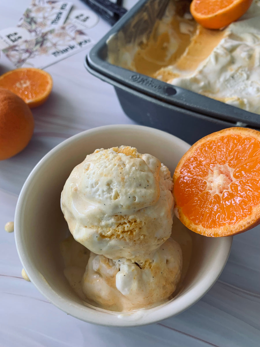 Easy Orange Vanilla Creamsicle No-Churn Ice Cream – Java Sisters Vanilla