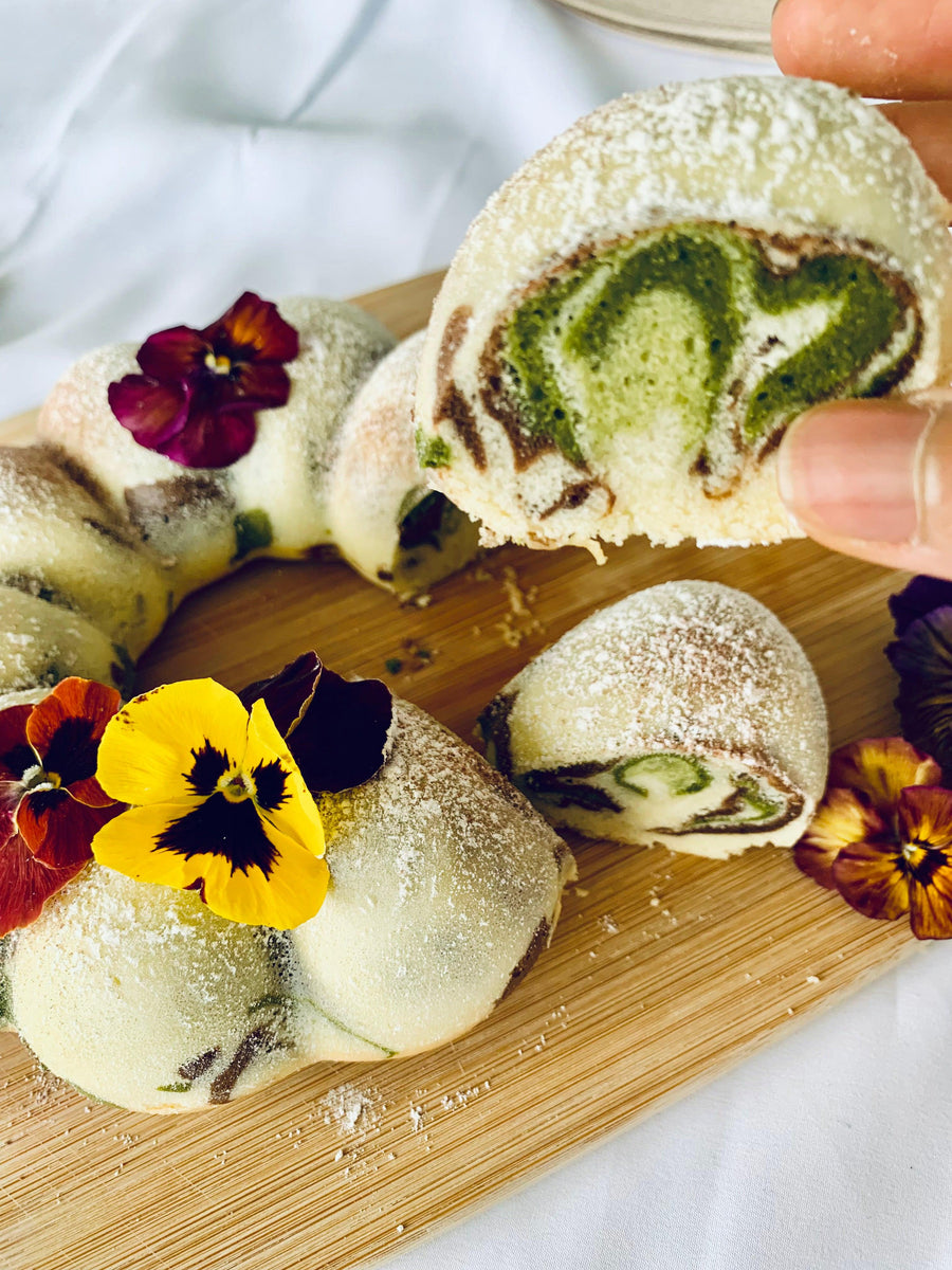 Matcha Chocolate Marble Sponge Cake – Java Sisters Vanilla